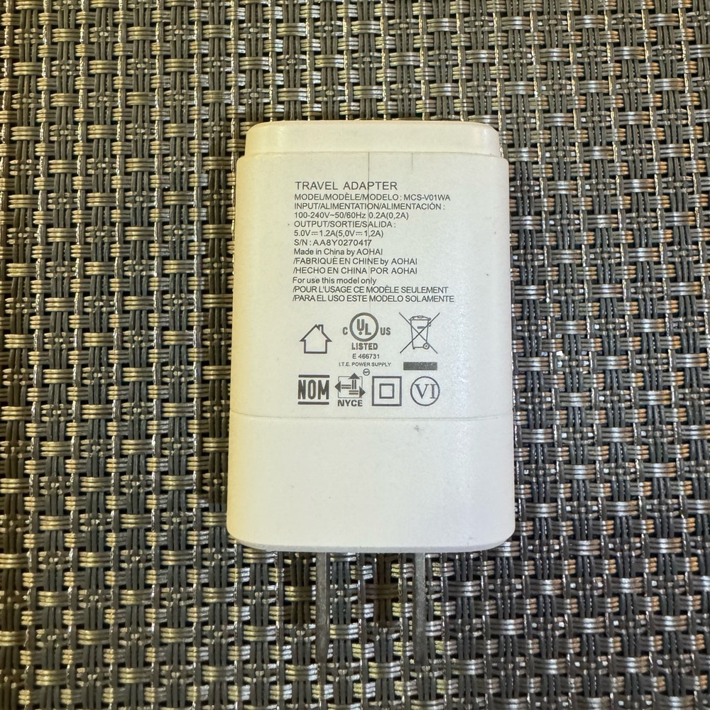 OEM LG TRAVEL ADAPTER USB WALL CHARGER MCS-VOIWA 5.0V 1.2A